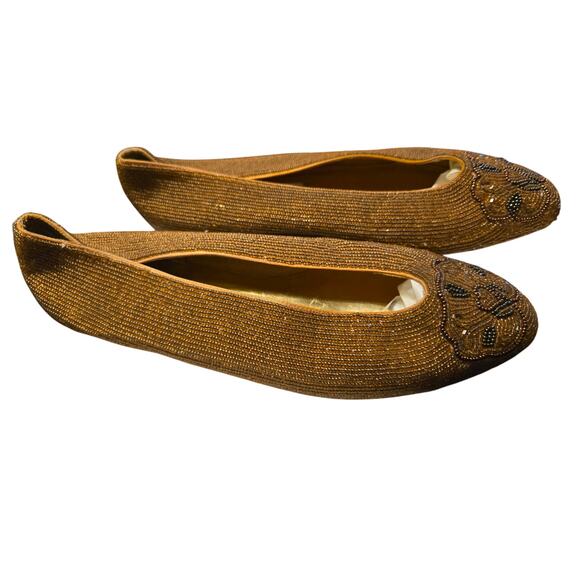 Caparros 9.5 gold flats - Picture 2 of 15